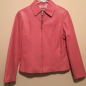 Pink Leather “Pamela McCoy” Jacket